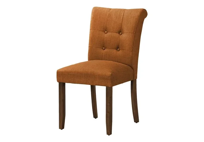 Monarch Specialties – 38in Height Contemporary Dining Chair in Orange,Walnut Set Of 2 – I 1221