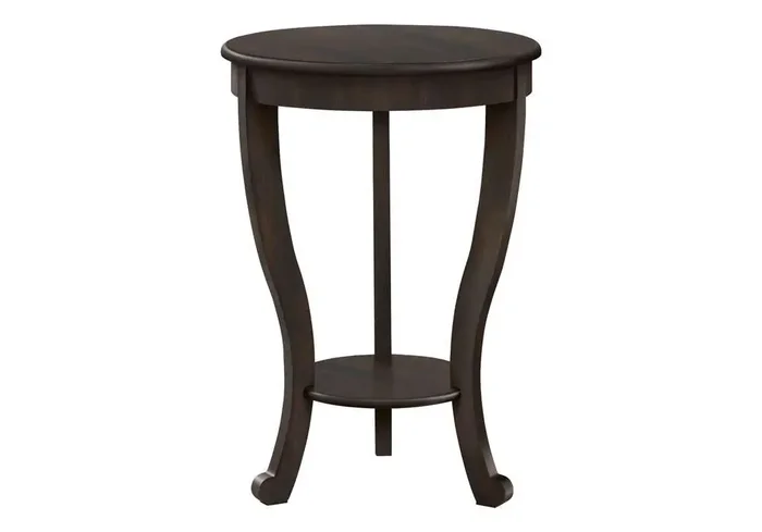Monarch Specialties – Accent Table, 2 Tier, Bedroom, End, Lamp, Nightstand, Round, Side Table, Brown Veneer, Traditional – I 3974
