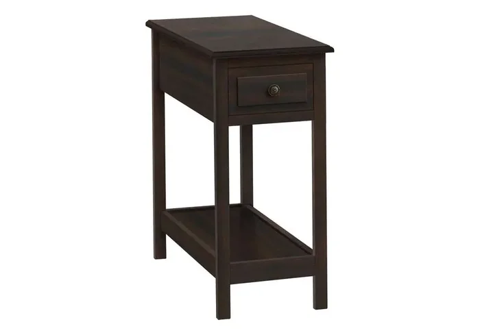 Monarch Specialties – Accent Table, 2 Tier, End, Side Table, Narrow, Nightstand, Bedroom, Storage Drawer, Lamp, Brown Veneer, Transitional – I 3990