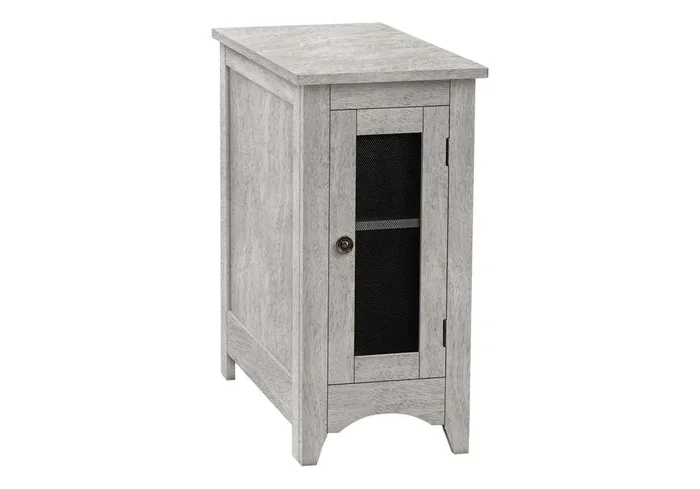 Monarch Specialties – Side Table, Grey Veneer, Transitional – I-3996