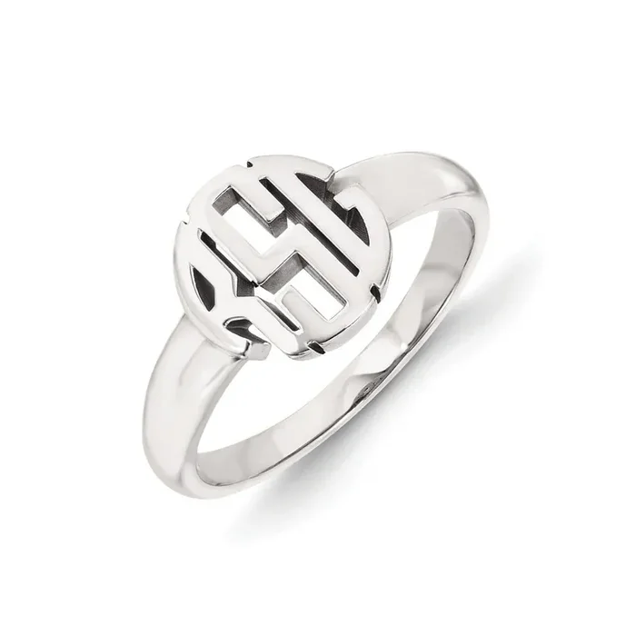 Monogram Signet Ring Sterling Silver XNR50SS