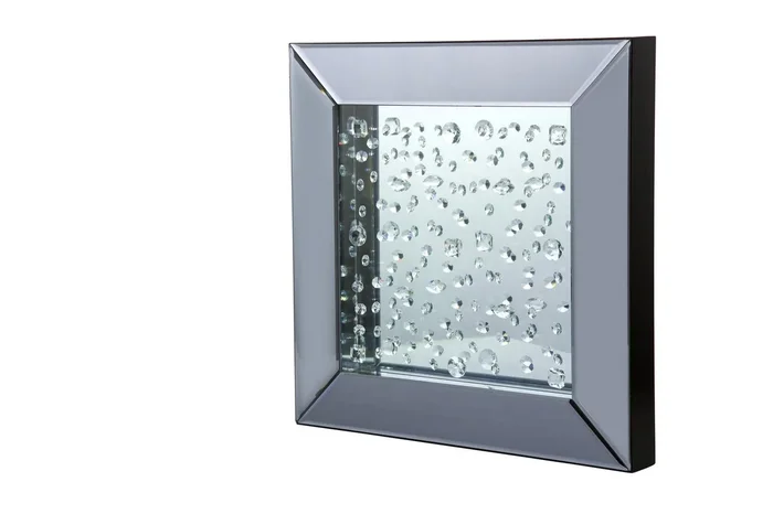 Montreal Square Wall Mirror w/Crystals