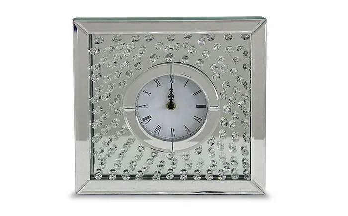 Montreal Table Clock w/Crystal Accents