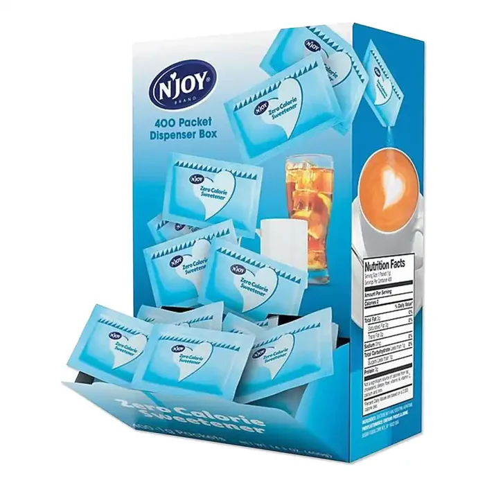 N‘Joy Blue Aspartame Artificial Sweetener, 0.04 oz Packet, 400/Box
