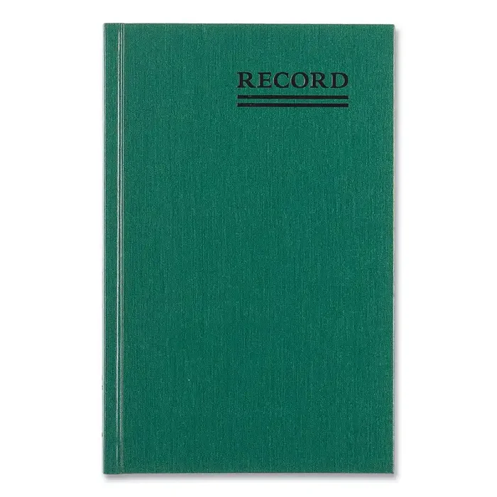 National® Emerald Series Account Book, Green Cover, 9.63 X 6.25 Sheets, 200 Sheets/book