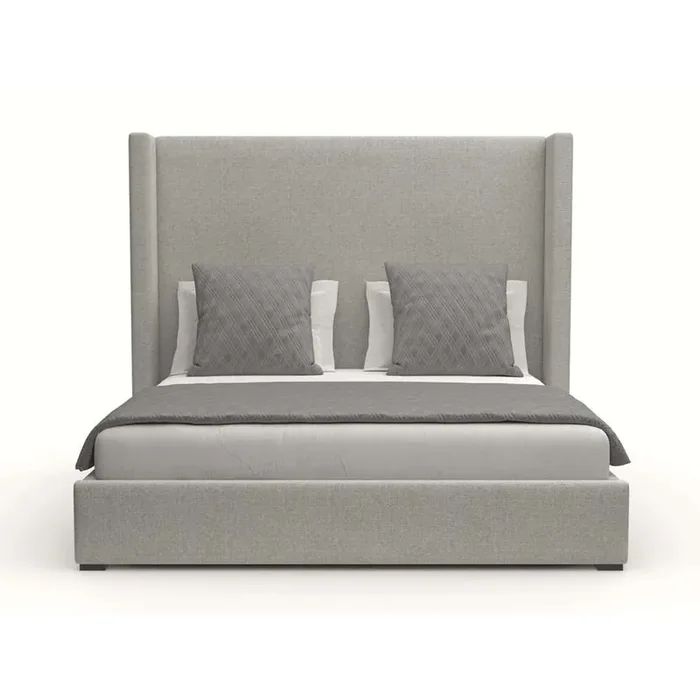 Nativa Interiors – Aylet Plain Upholstered Medium King Grey Bed – BED-AYLET-PL-MID-KN-PF-GREY