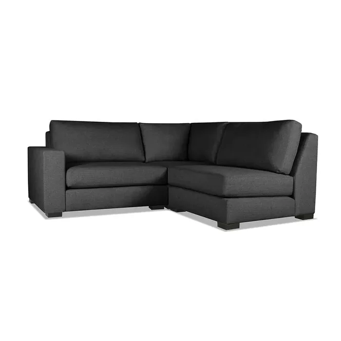 Nativa Interiors – Veranda Modular L-Shaped Sectional Mini Left Arm Facing 83in Charcoal – SEC-VRND-CL-AR5-3PC-PF-CHARCOAL
