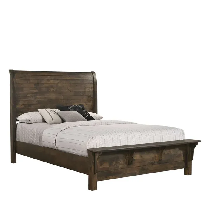 New Classic Furniture – Blue Ridge Wood Queen Bed, Rustic Gray – 00-1334-300