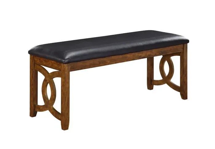 New Classic Furniture – Gia Upholstered Dining Bench, 46in, Brown – D1701-25-BRN