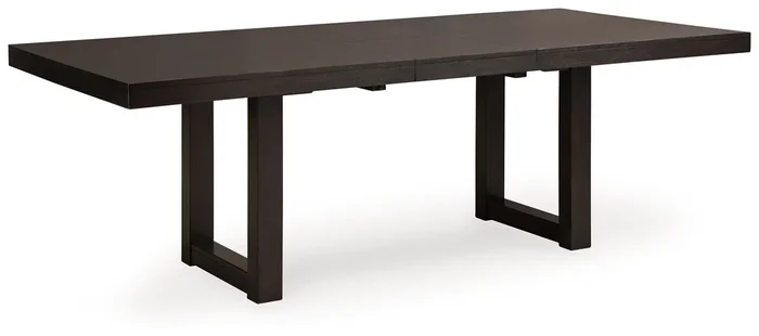 Neymorton – Rectangular Dining Room Butterfly Extension Table – Dark Grayish Brown