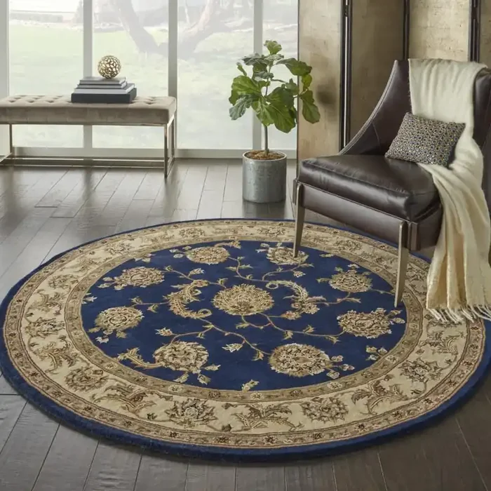 Nourison – 2000 4 x Round Navy Area Rug – 2022-99446709486