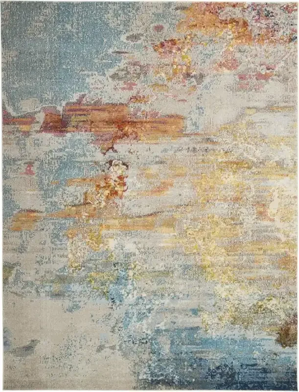 Nourison – Celestial CES02 Multicolor Abstract 710in x 106in Large Rug – CES02-99446338204