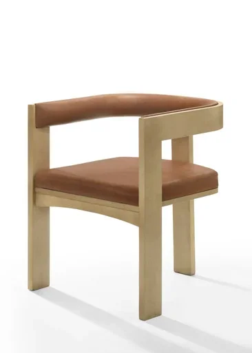 Nova Domus Oshana – Modern Rust Leatherette + White Oak Dining Chair / VGMA-MI-1206