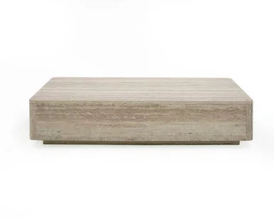 Nova Domus Roma – Modern Faux Travertine Rectangular Coffee Table / VGAN-ROMA-CT