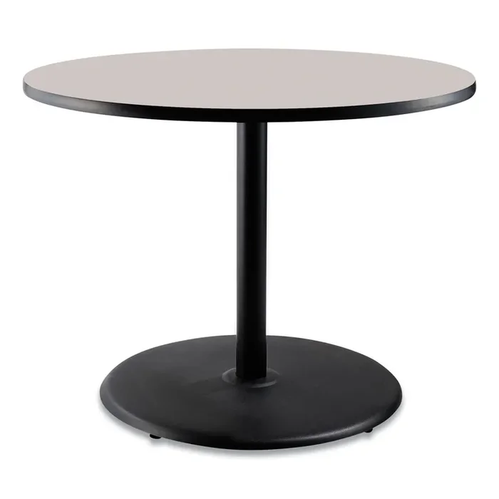 NPS® Cafe Table, 36″ Diameter x 30h, Round Top/Base, Gray Nebula Top, Black Base