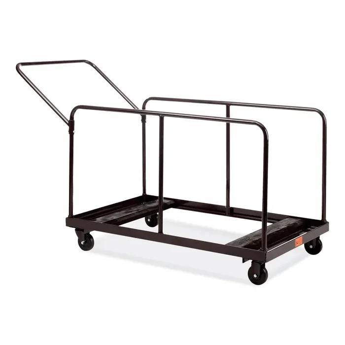 NPS® Folding Table Dolly For Round and Rectangular Tables, 660 lb Capacity, 31.25 x 27.75 x 47.5, Brown