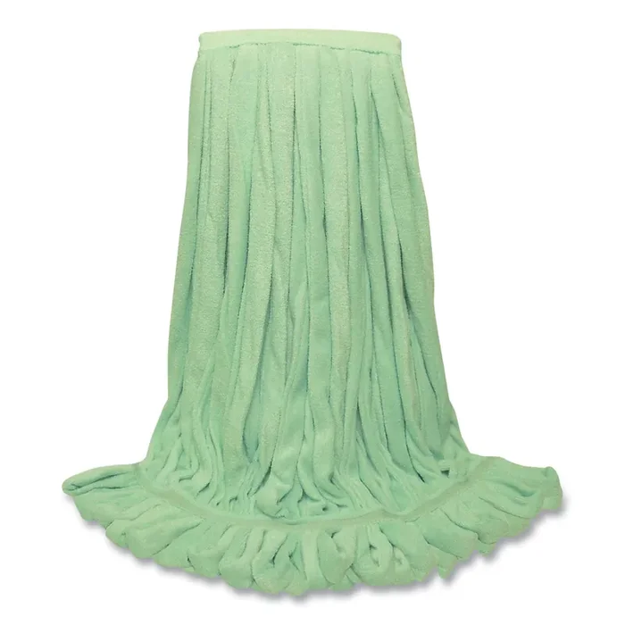 O‘Dell® Echofiber Microfiber Loop Mop, Large, Split Microfiber, 16 X 16, 1.5″ Headband, Green, 12/carton