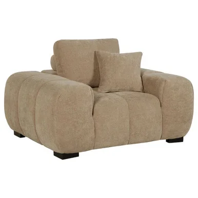 Octavia Upholstered Track Arm Accent Chair Camel / CS-509963
