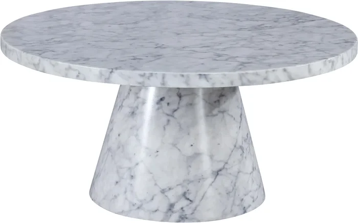 Omni White Faux Marble Coffee Table