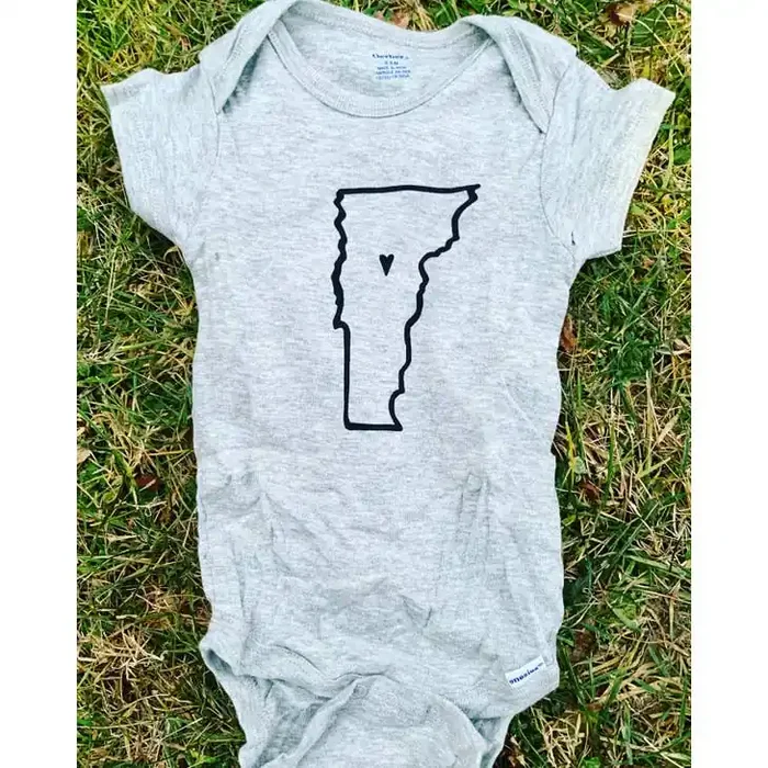 Onesie – Vermont Heart – Willough Designs