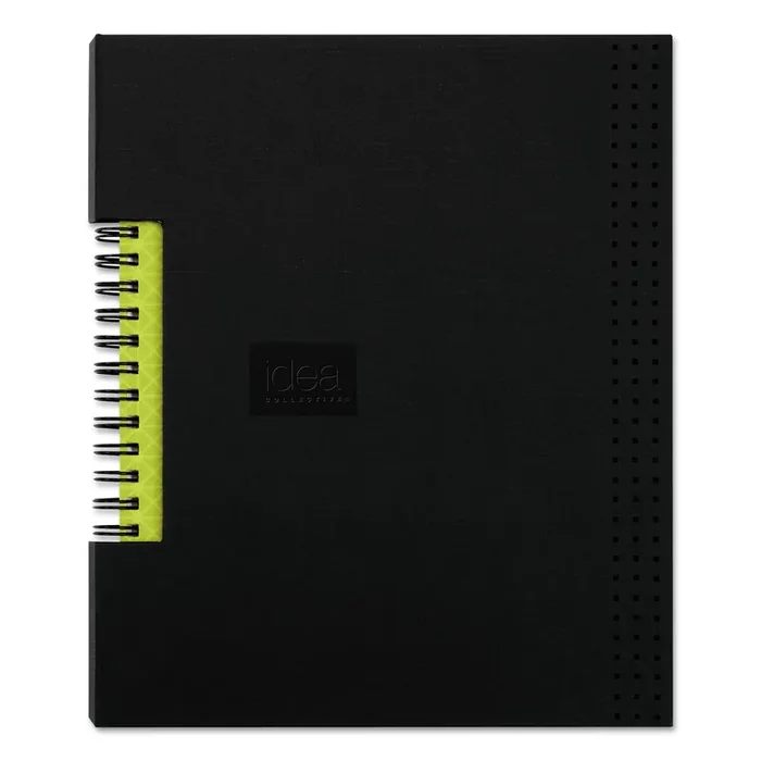 Oxford™ Idea Collective Professional Wirebound Hardcover Notebook, 1-Subject, Medium/College Rule, Black Cover, (80) 8 x 5.5 Sheets