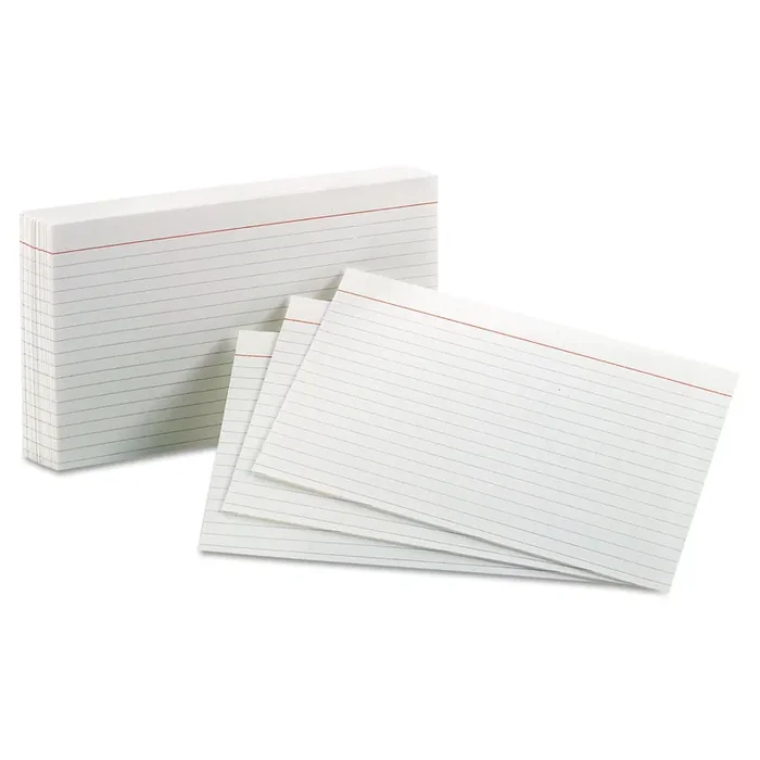 Oxford™ Ruled Index Cards, 5 X 8, White, 100/pack
