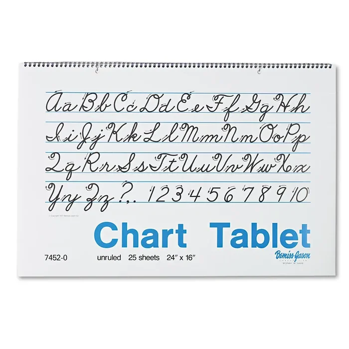 Pacon® Chart Tablets, Unruled, 24 x 16, White, 25 Sheets