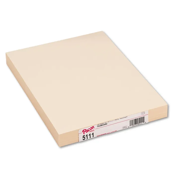 Pacon® Heavyweight Tagboard, 12 X 9, Manila, 100/pack