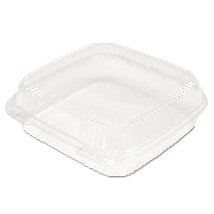 Pactiv Evergreen ClearView SmartLock Hinged Lid Container, 9.22 x 8.88 x 2.91, Clear, Plastic, 200/Carton
