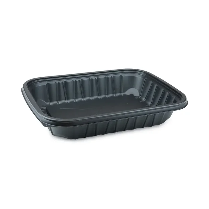 Pactiv Evergreen EarthChoice Entree2Go Takeout Container, 64 oz, 11.75 x 8.75 x 2.13, Black, Plastic, 200/Carton