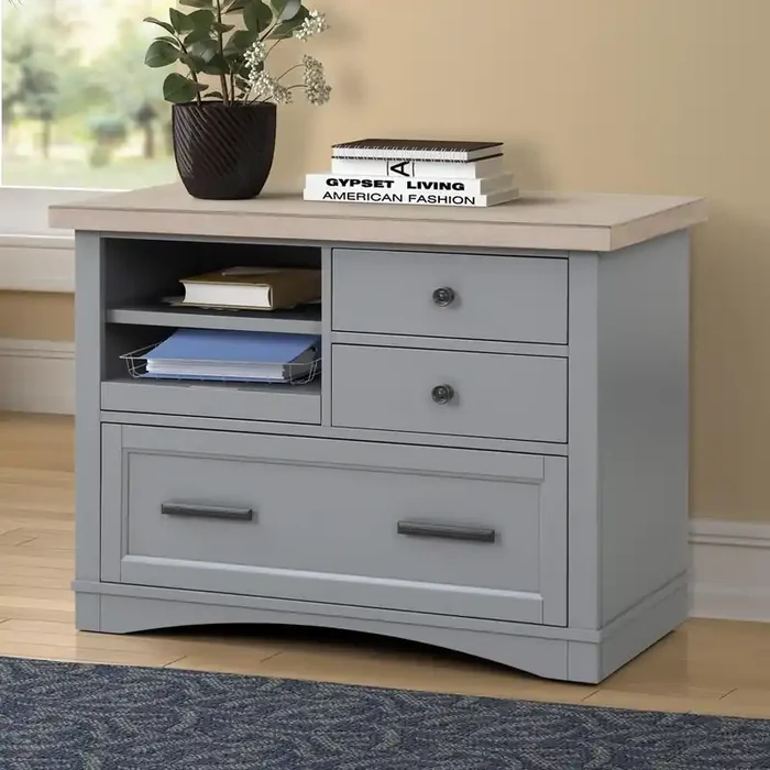 Parker House – Americana Modern Functional File with Power Center in Dove – AME342F-DOV
