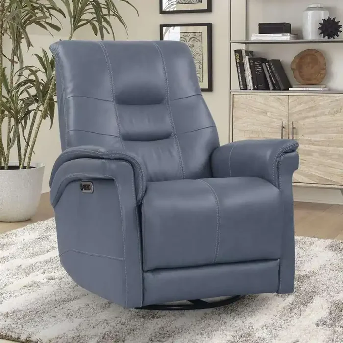 Parker House – Carnegie Verona Azure Power Cordless Swivel Glider Recliner – MCAR812GSPH-P25-VAZ