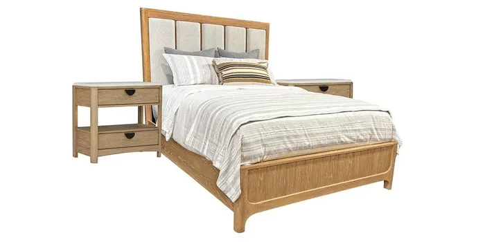 Parker House – Escape – Bedroom Queen Panel Bed with 2 Nightstands – BESC-3PC-1250-N2