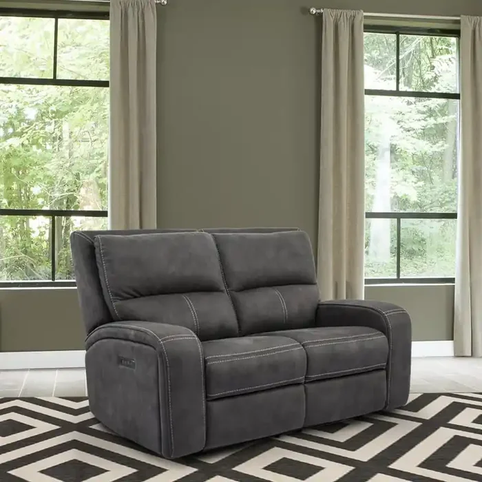 Parker House – Polaris Power Loveseat in Slate – MPOL822PH-SLA