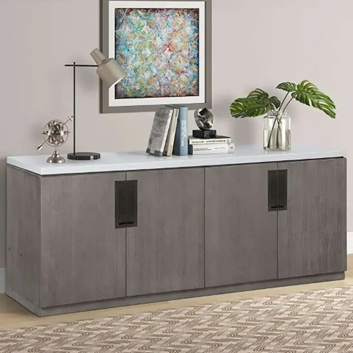 Parker House – Pure Modern Credenza with Quartz top – PUR384C_CLOSEOUT