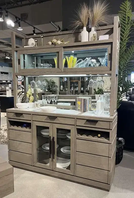Parker House – Pure Modern Dining 2 pc. 66 in. Buffet and Open Hutch – DPUR 66-2