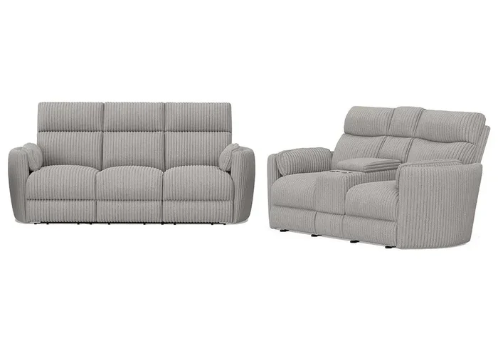 Parker House – Radius – Mega Grey Power Reclining Sofa and Loveseat – MRAD-32P-MGGR