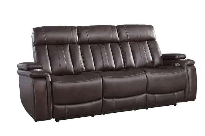 Parker House – Royce – Fantom Brown Power Drop Down Console Sofa – MROY 832PH-FNB