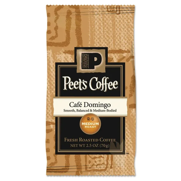 Peet‘s Coffee & Tea® Coffee Portion Packs, Cafe Domingo Blend, 2.5 Oz Frack Pack, 18/box