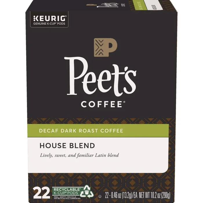 Peet‘s Coffee & Tea® House Blend Decaf K-Cups, 22/Box