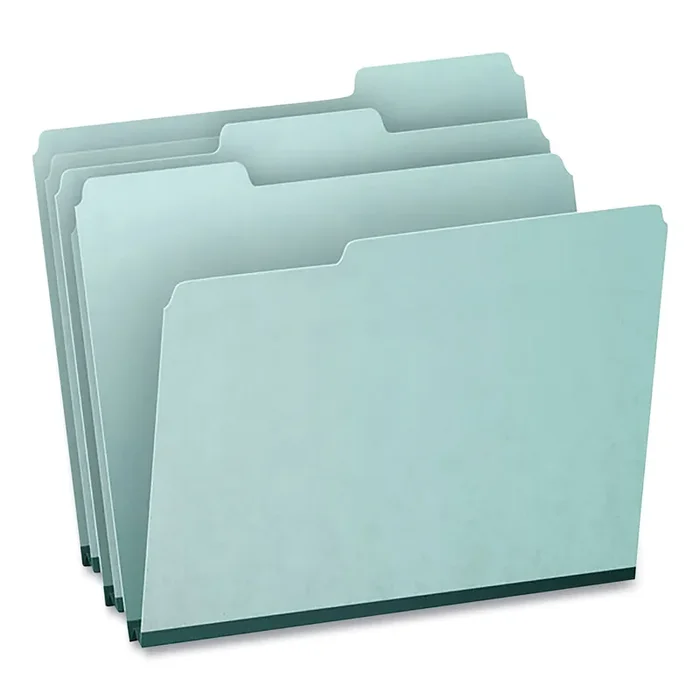 Pendaflex® Pressboard Expanding File Folders, 1/3-Cut Tabs Assorted, Letter Size, 1″ Expansion, Blue, 25/Box