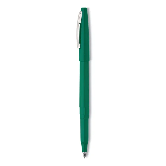 Pentel® Rolling Writer Rollerball Pen, Stick, Medium 0.8 mm, Green Ink, Green Barrel, Dozen