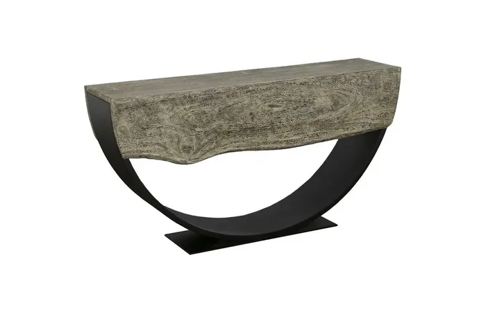 Phillips Collection – Arc Console Table, Gray Stone, Double Sided – TH113015