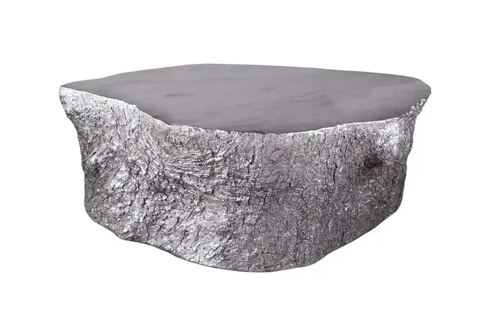 Phillips Collection – Bark Coffee Table, Silver Leaf – PH63166