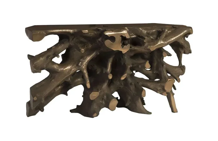 Phillips Collection – Beau Cast Root Console Table, Bronze – PH92550