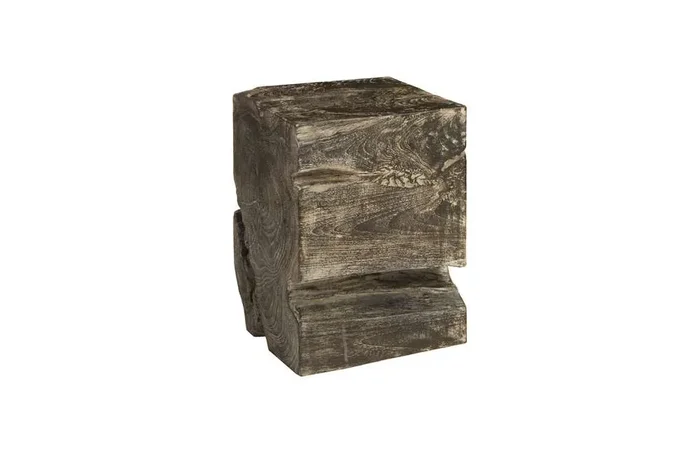 Phillips Collection – Black Wash Stool, Square – ID85087