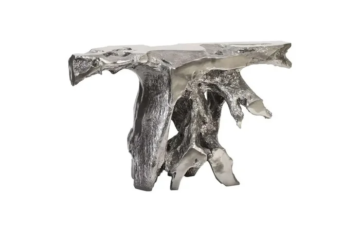 Phillips Collection – Brivo Freeform Console Table, Liquid Silver – PH95580