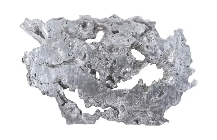 Phillips Collection – Burled Root Wall Art, Large, Silver Leaf – PH83683