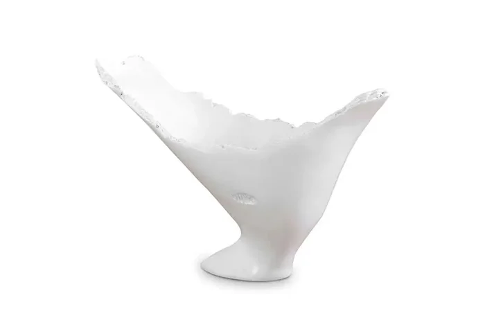 Phillips Collection – Burled Vase, Glossy White – PH63144