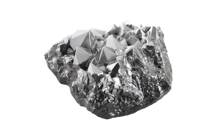 Phillips Collection – Cast Crystal Tabletop Accent, Liquid Silver, Large – PH103569